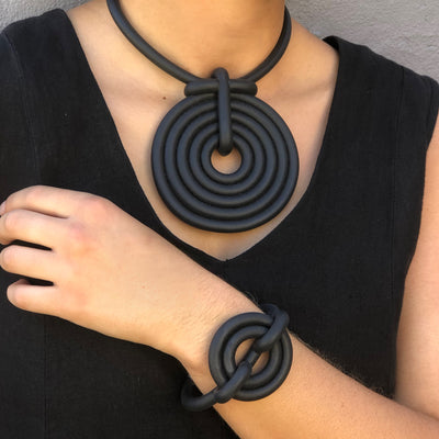 Upcycled-Rubber Bracelet - LaLunaLifestyle