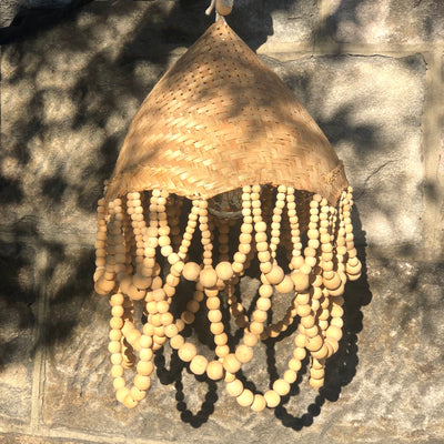Beaded - Raffia Chandelier - LaLunaLifestyle