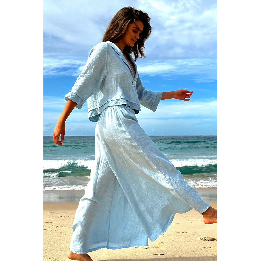 Linen Tulip Dress La Luna Lifestyle Linen Tulip Dress La Luna Lifestyle